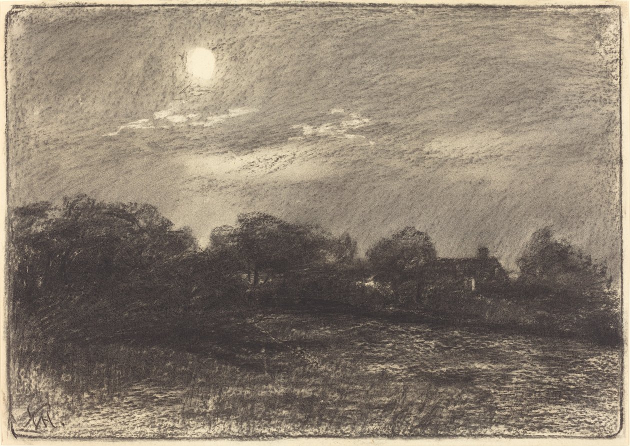 Kveld, Gårdslandskap av William Morris Hunt