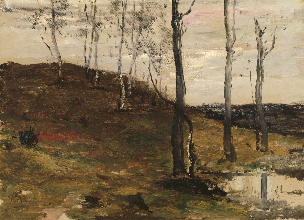 Åsside med trær, 187278. av William Morris Hunt