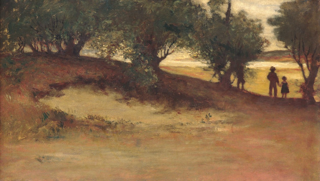 Sandbank med piler, Magnolia, 1877. av William Morris Hunt