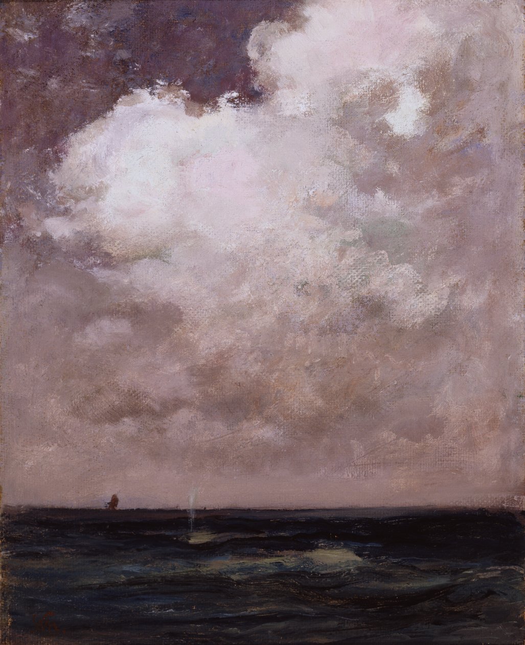 Den sprutende hvalen, ca. 1870. av William Morris Hunt