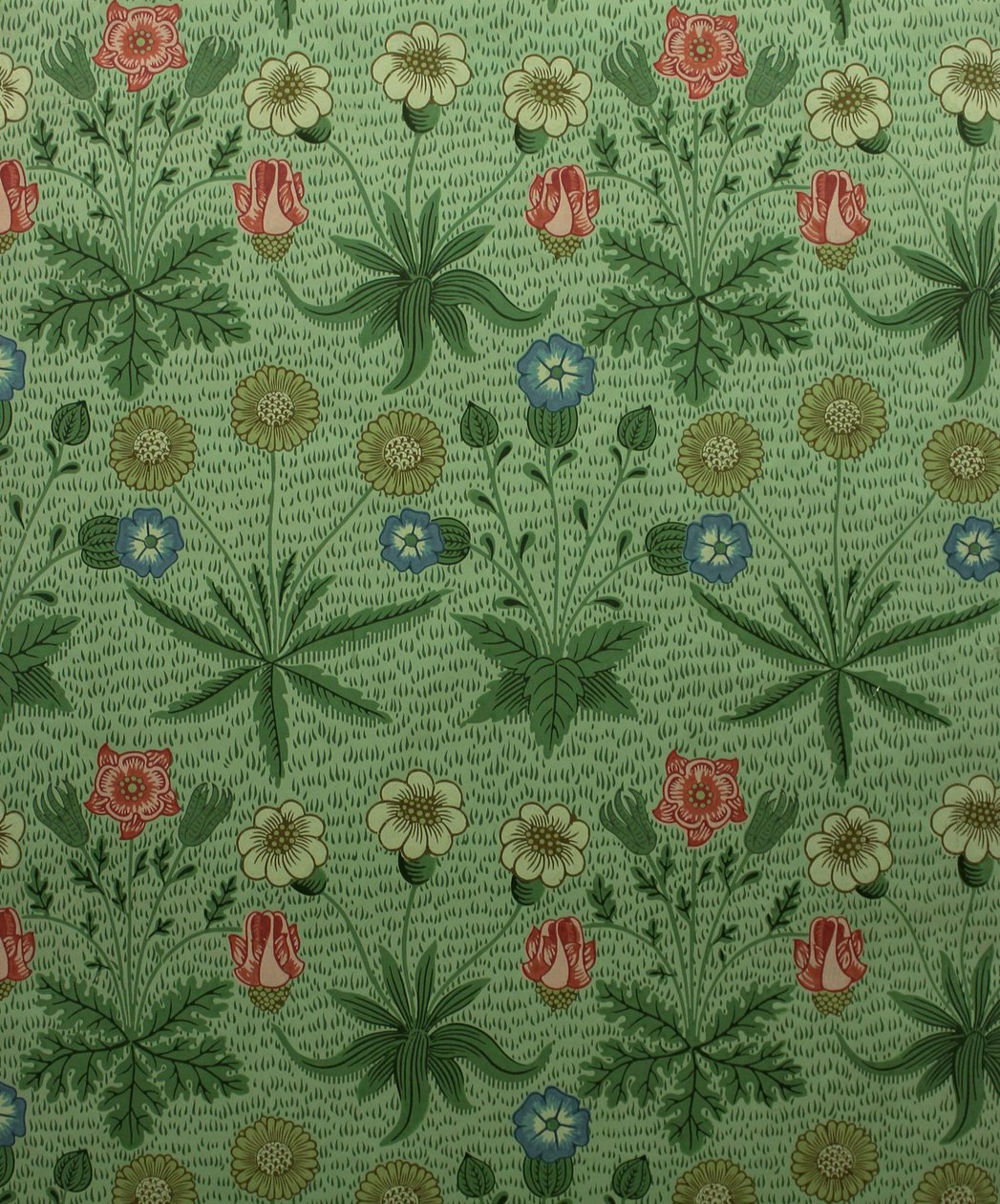 Daisy Marguerite, blokktrykt tapet, 1862. av William Morris Tapestry Works