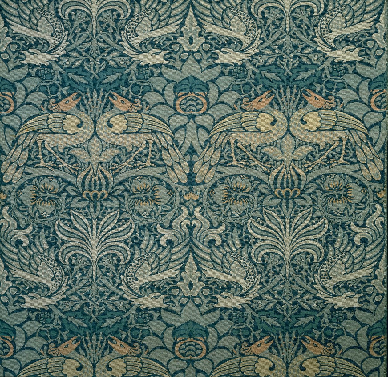 Dekorativt stoff, 1876-1890. av William Morris Tapestry Works