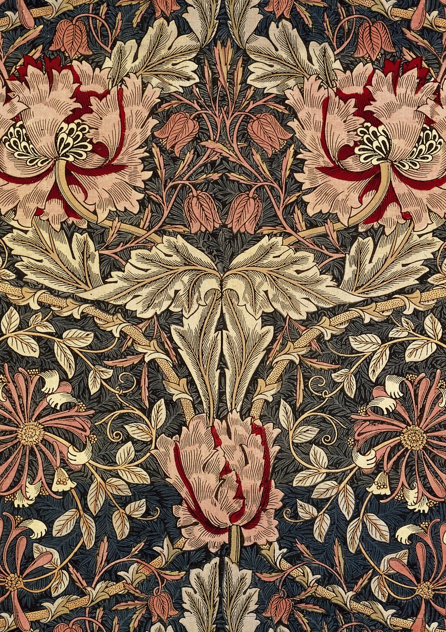 Dekorativt stoff, 1876-1890. av William Morris Tapestry Works