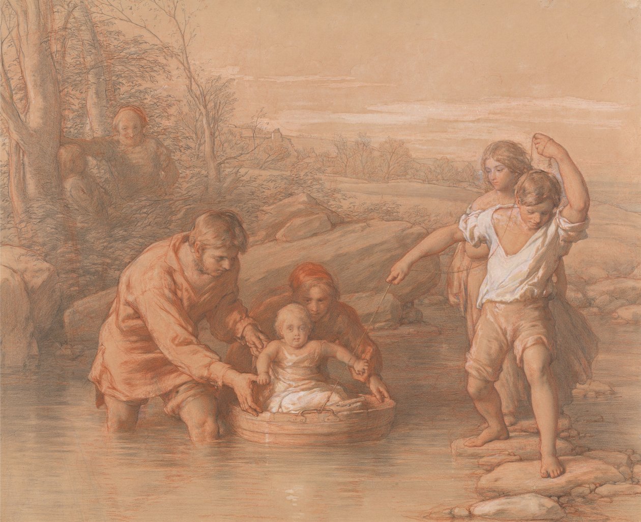 Tegning til Den første reisen av William Mulready
