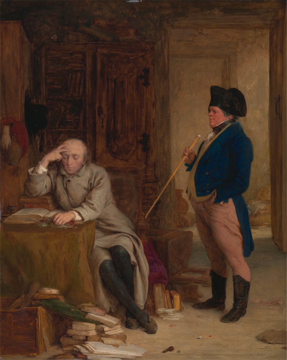 Mr. Peregrine Touchwood bryter inn på pastor Josiah Cargill av William Mulready
