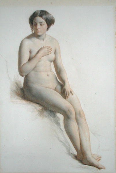 Nakenstudie av en jente av William Mulready