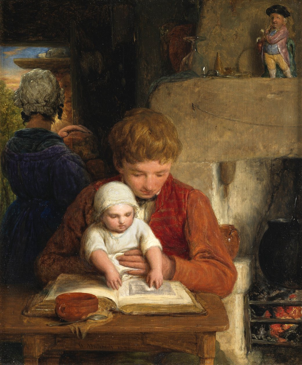 Rustikk lykke, eller far og barn, 1828 av William Mulready