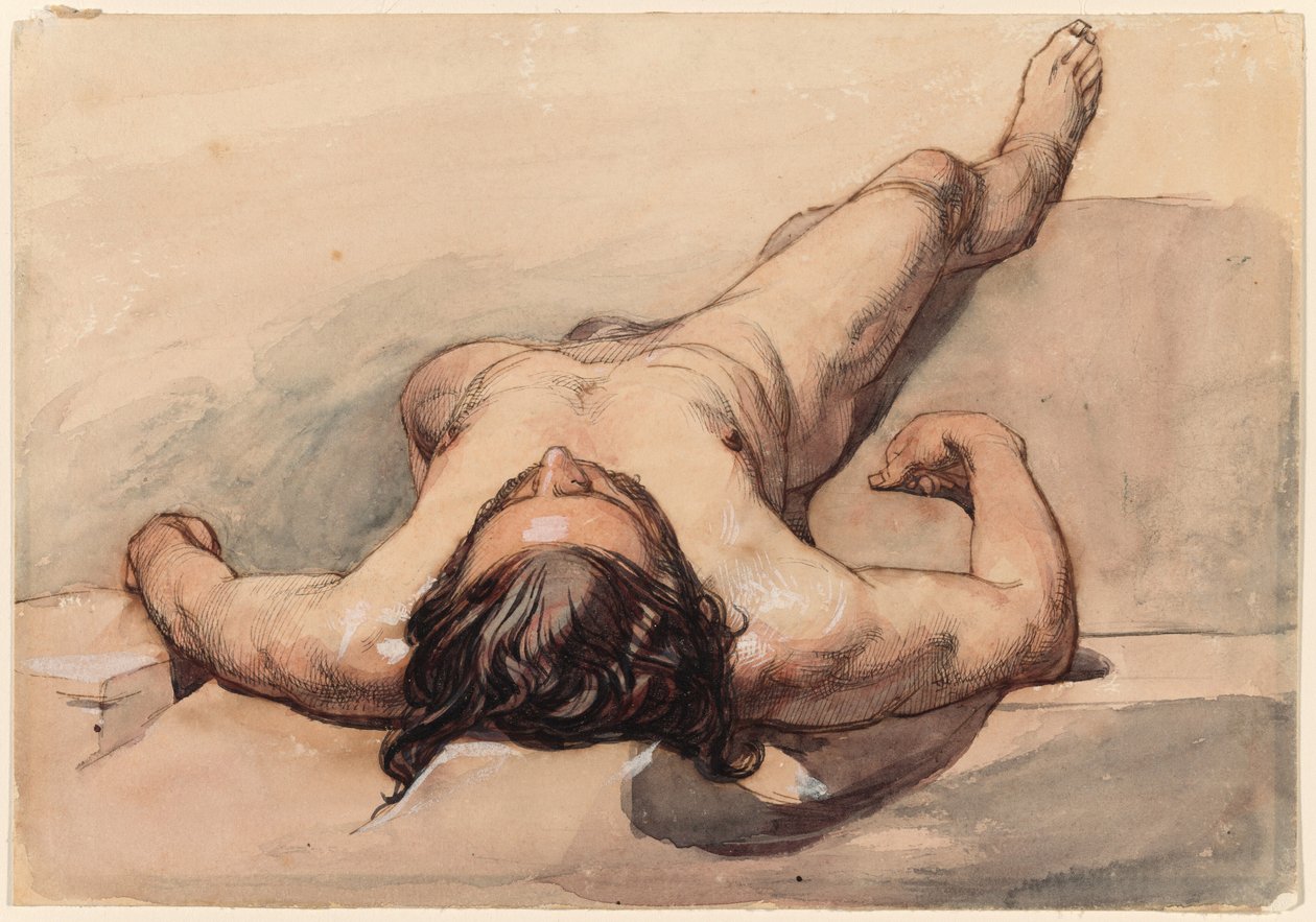 Studie av mannlig akt av William Mulready