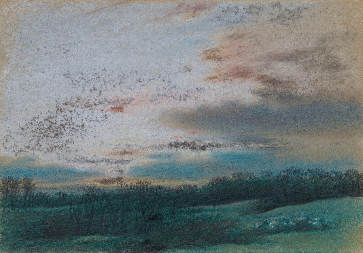 Maureren og de forkrøplede trærne ved solnedgang av William Mulready