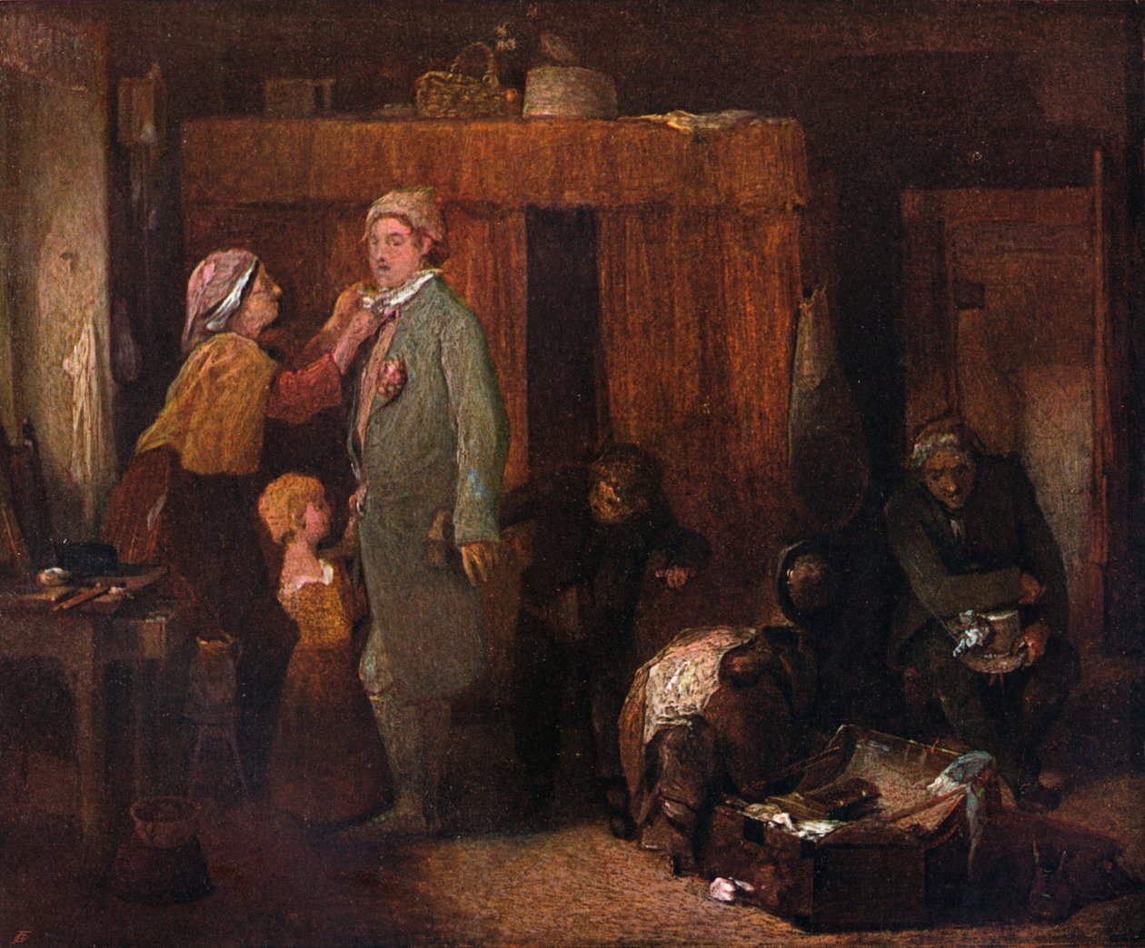 Bryllupsdagen, c1845 1904 av William Mulready