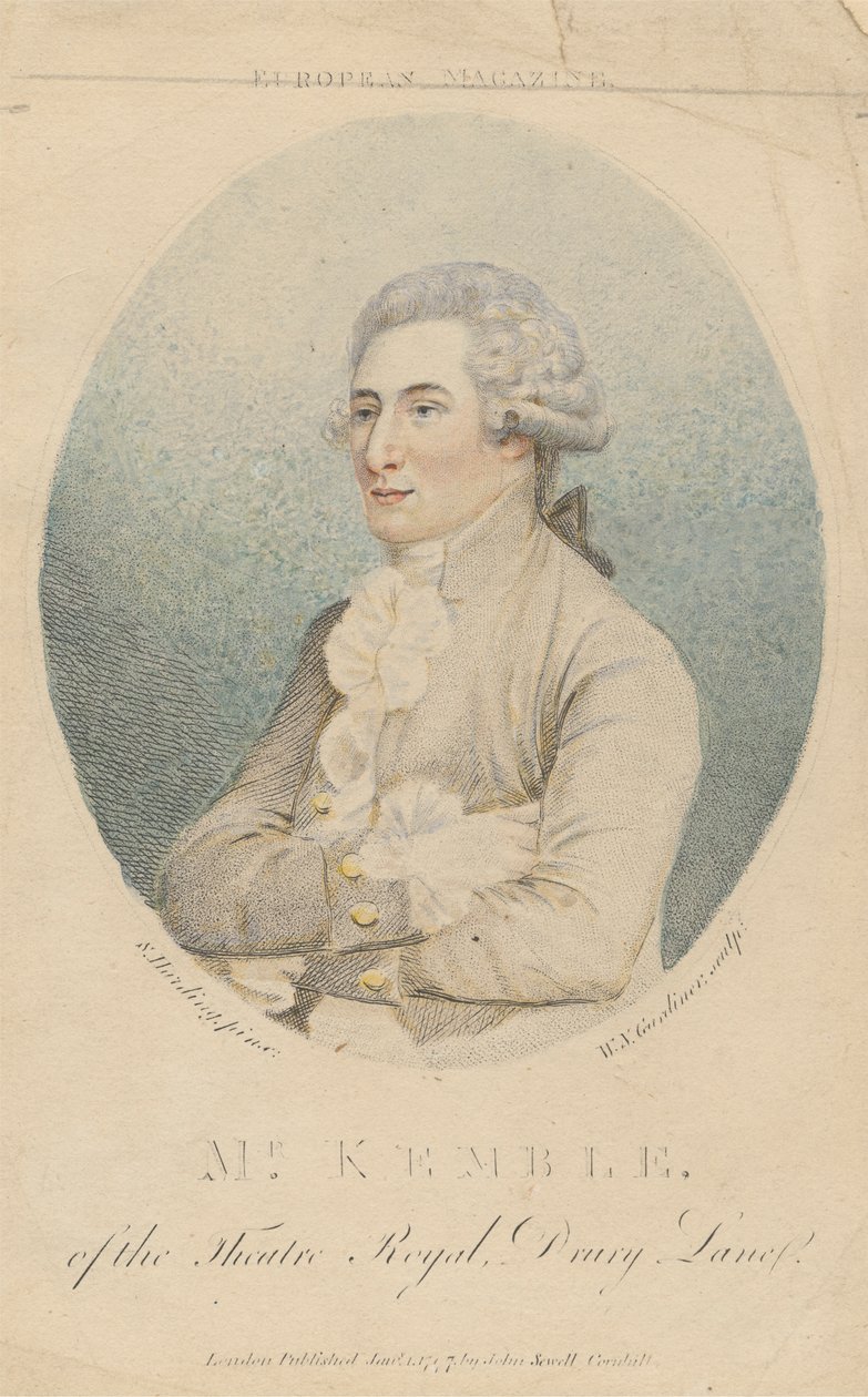 Mr. Kemble, fra Theatre Royal, Drury Lane av William Nelson Gardiner