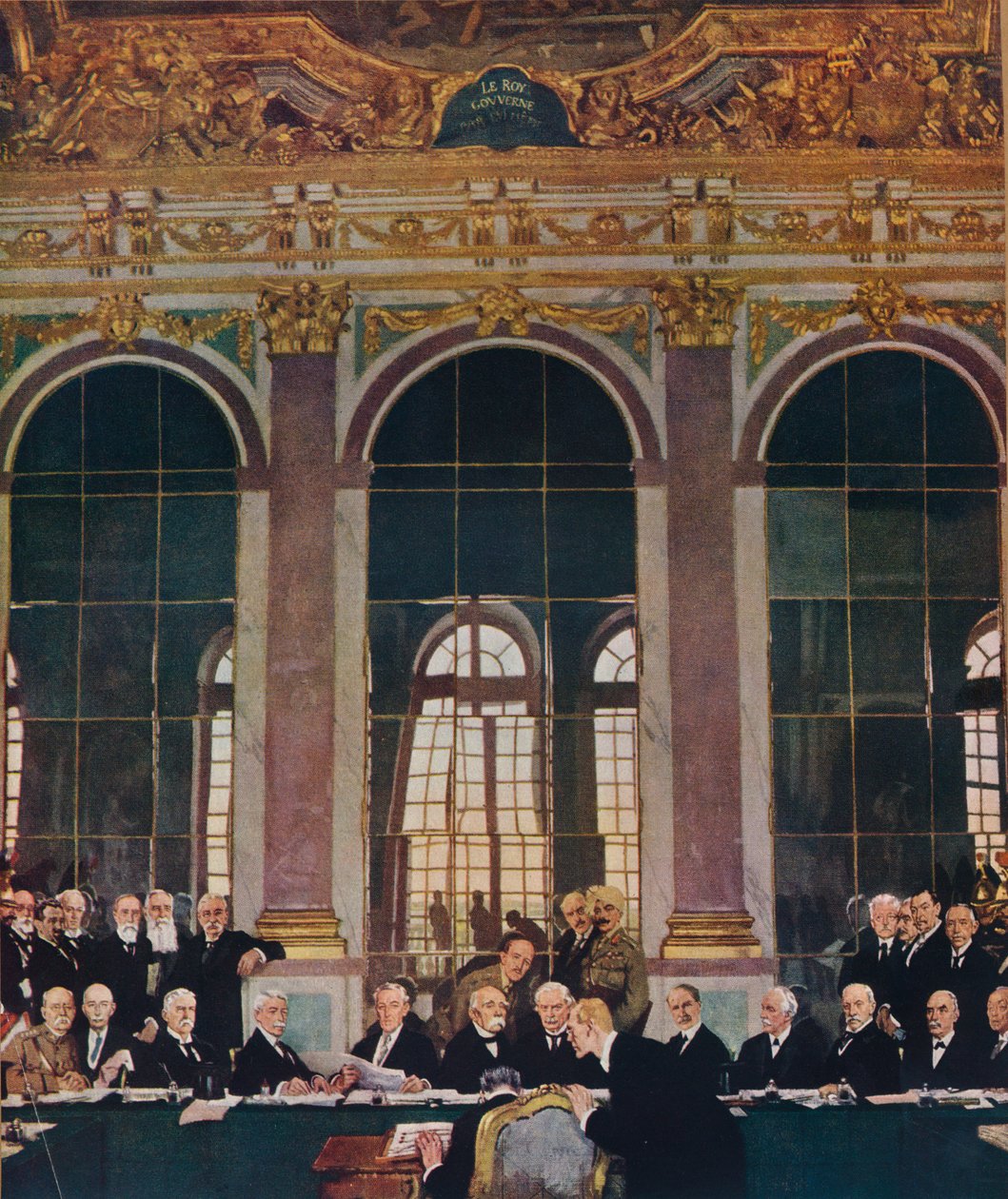 Undertegnelsen av fred i Speilsalen, Versailles, 28. juni 1919, 1919 1935 av William Newenham Montague Orpen