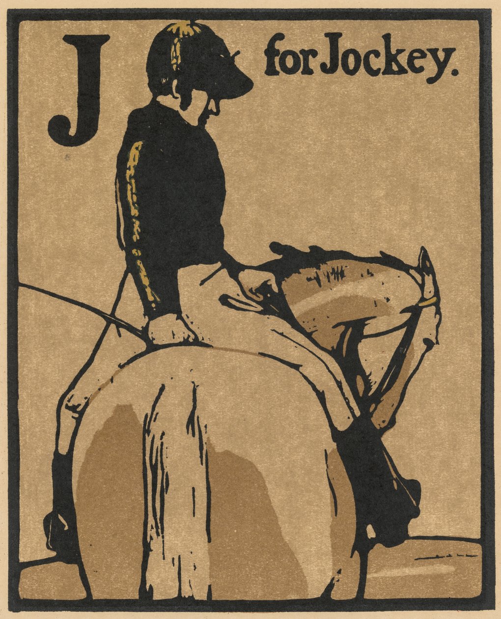 An Almanac of Twelve Sports: J for Jockey av William Nicholson