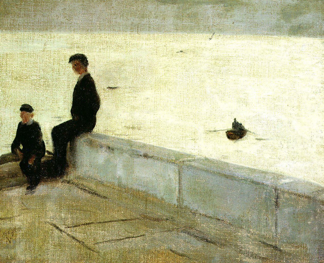 Gutter på en brygge av William Nicholson