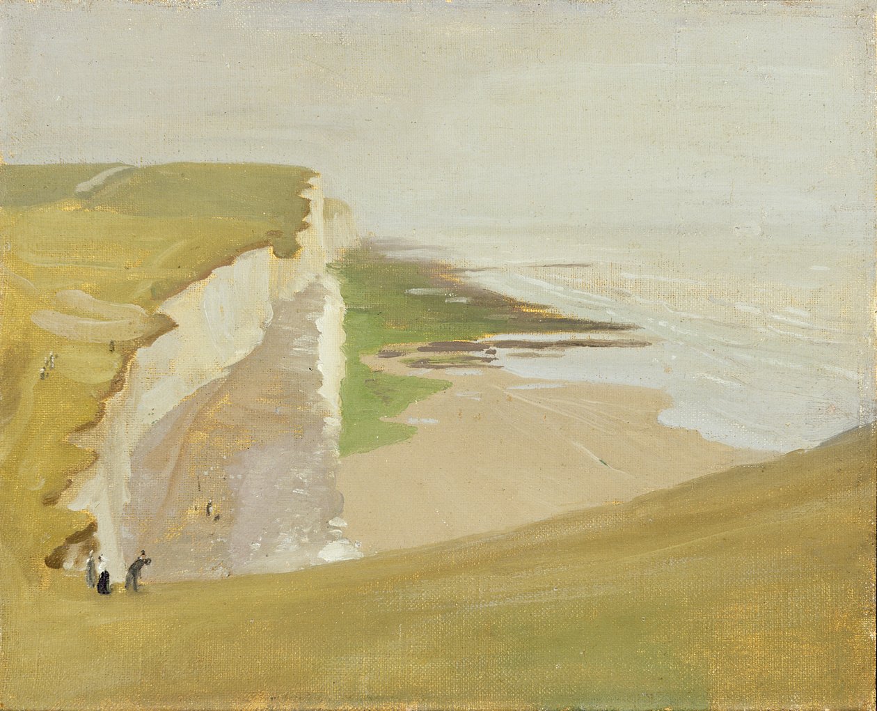 Cliffs at Rottingdean (olje på lerret på kvernbrett) av William Nicholson