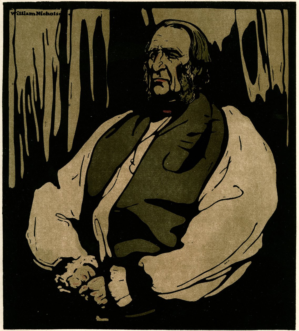 Dr. Temple, erkebiskopen av Canterbury, ca. 1898 (chromolitho) av William Nicholson