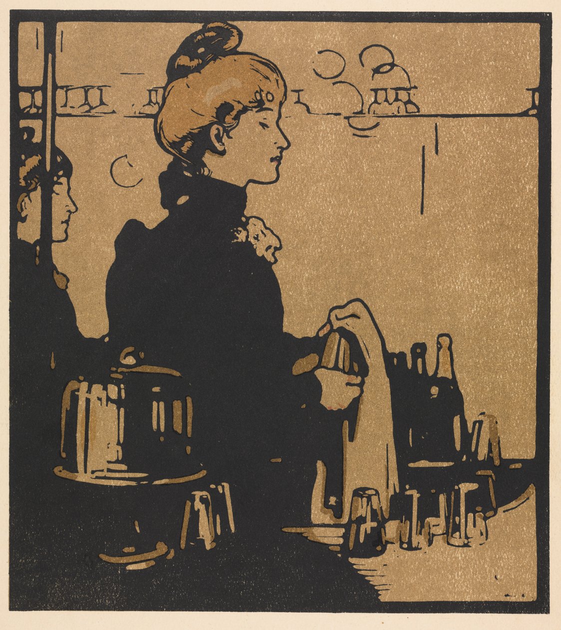 London-typer: Barmaid av William Nicholson