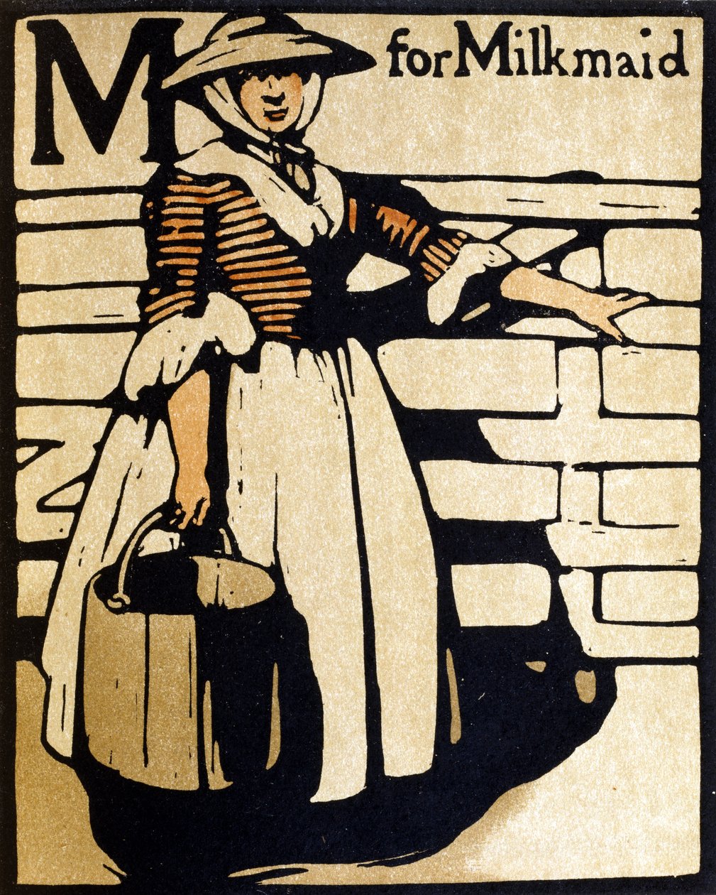 M for Milkmaid, illustrasjon fra 