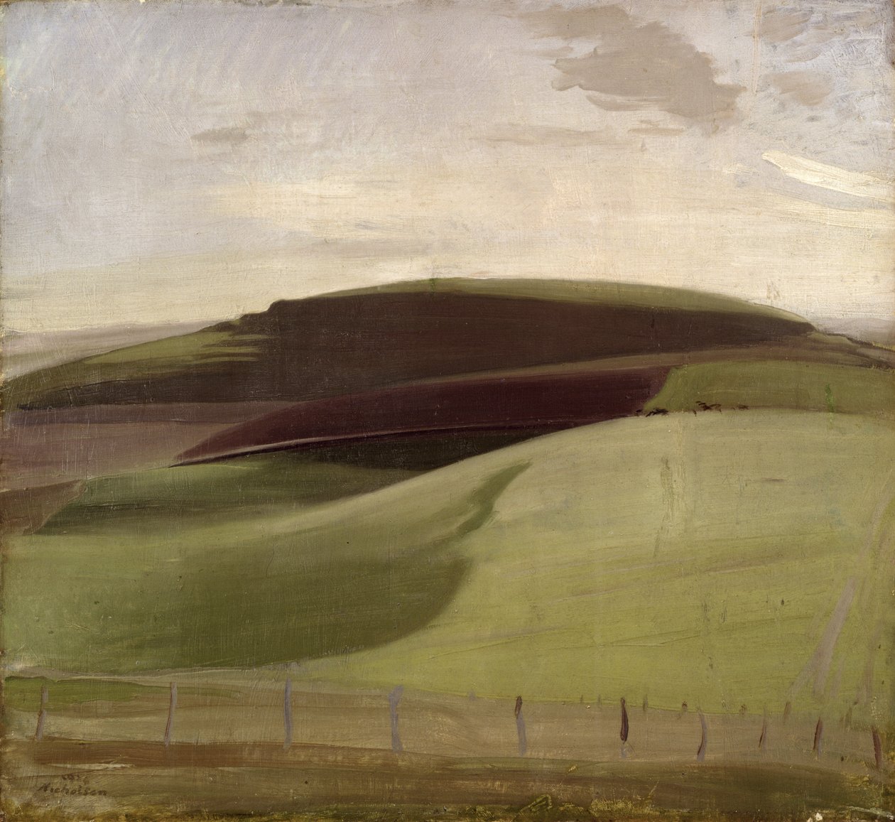 On the Downs (Wiltshire Landscape) 1924 (olje på lerret) av William Nicholson
