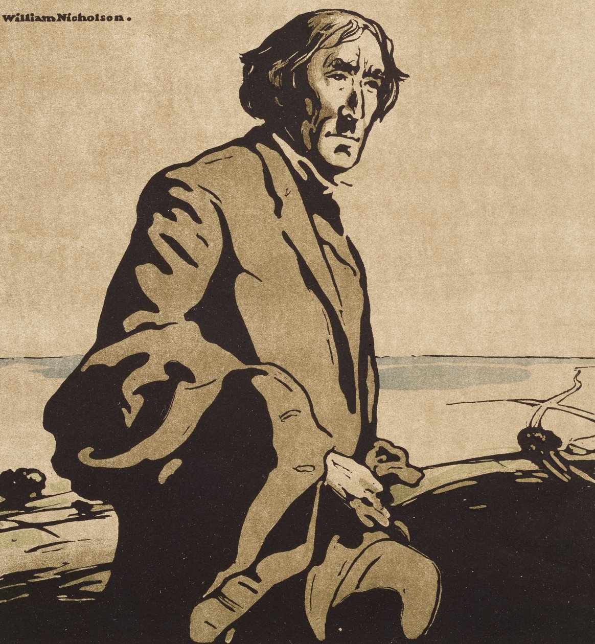 Portrett av Sir Henry Irving, fra 'Twelve Portraits', First Series av William Nicholson