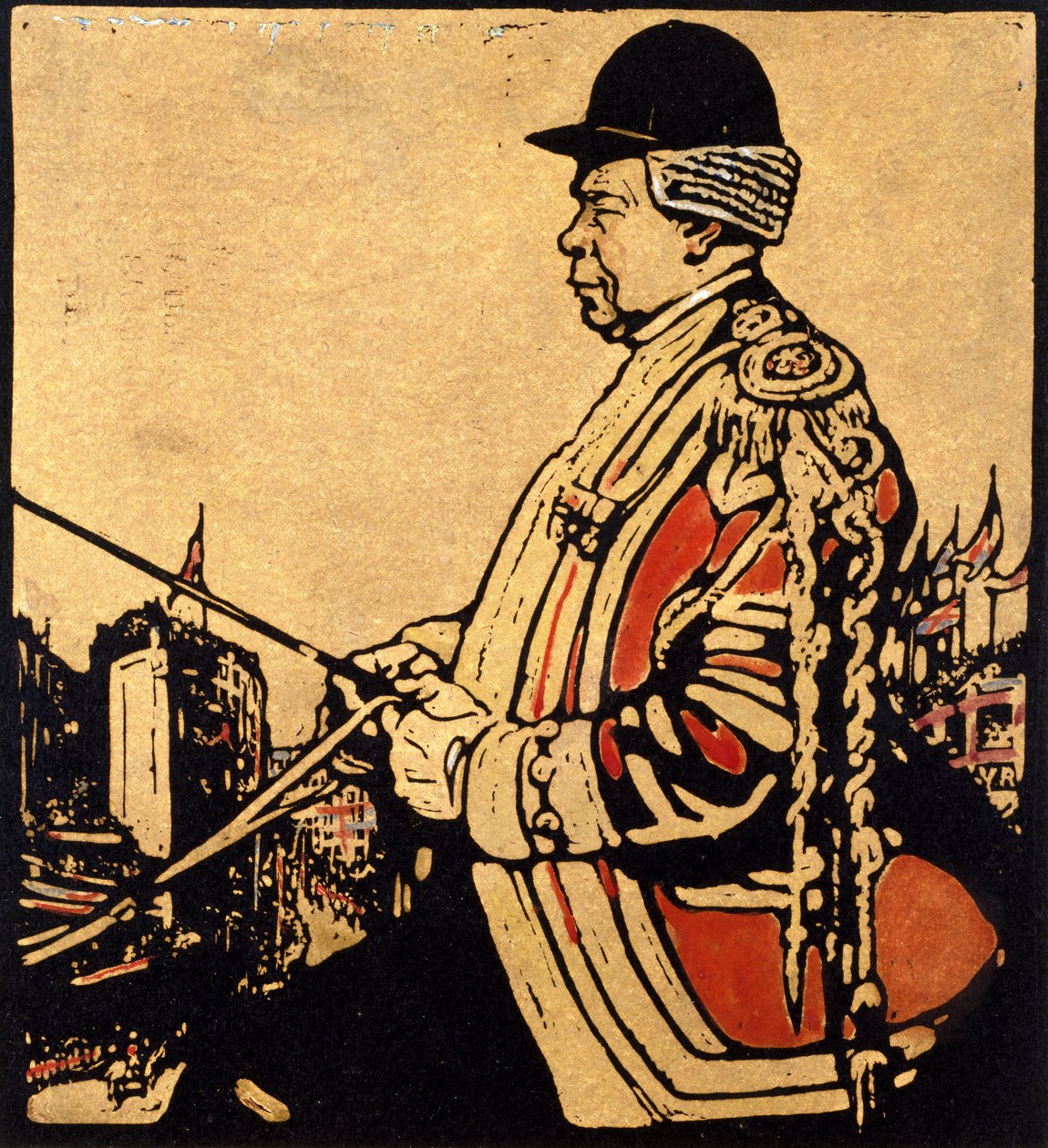 Dronning Victorias kusk (tresnitt) av William Nicholson