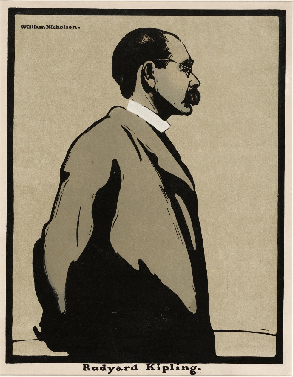 Rudyard Kipling (1865 - 1936), pub. 1899 (fargelitografi) av William Nicholson