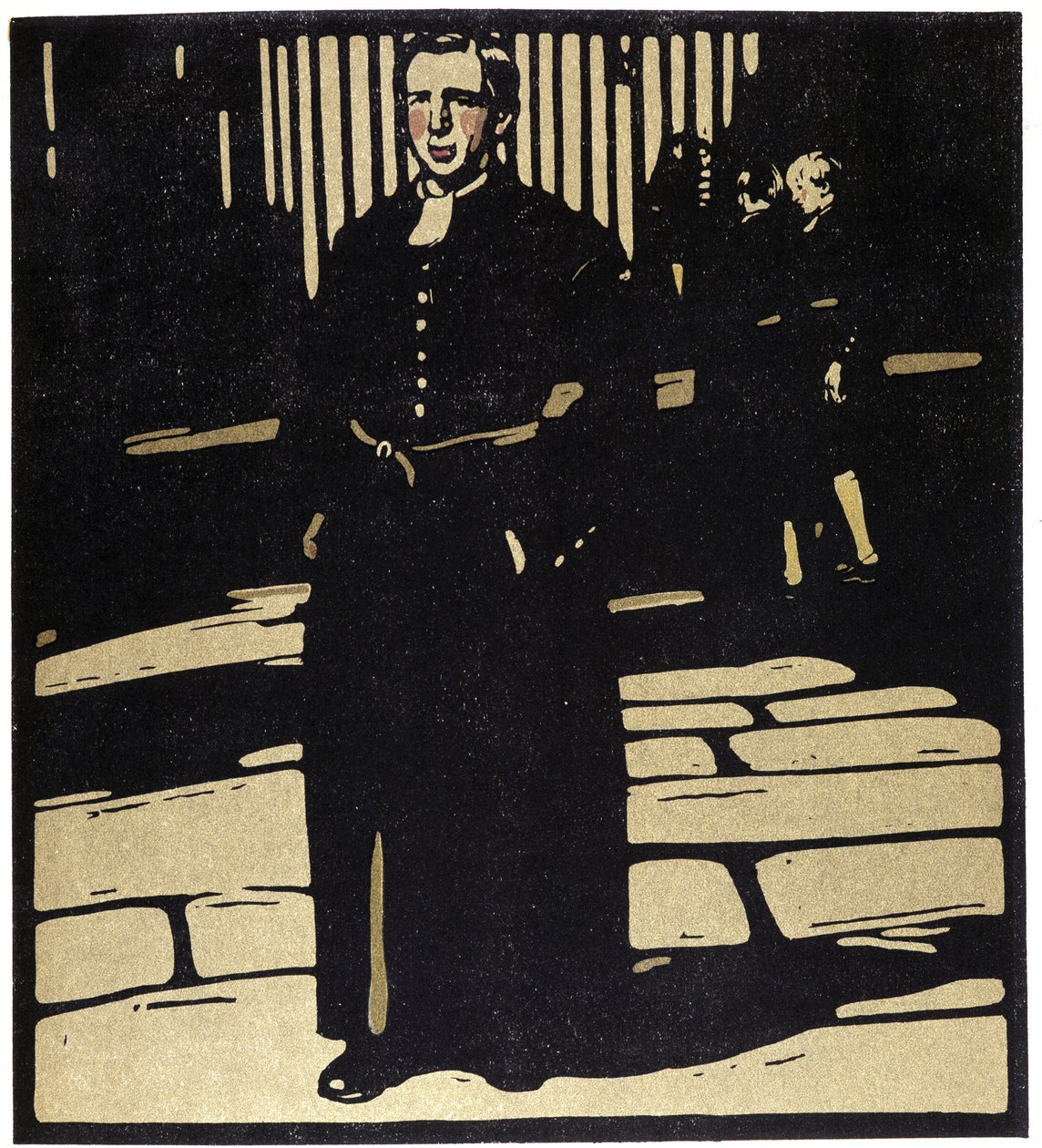 School, London - Illustrasjon av William Nicholson (1872-1949) i "" Types of London" av William Nicholson