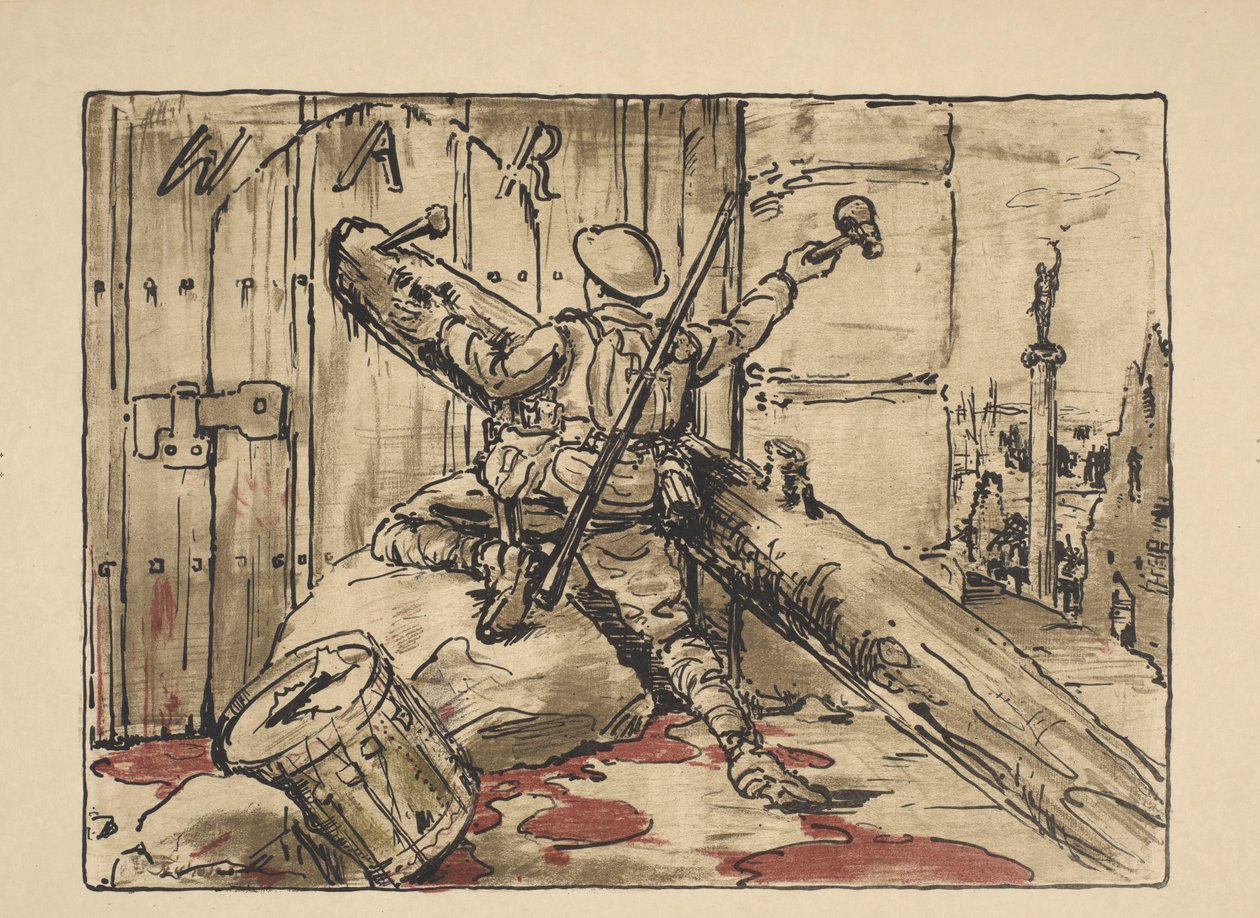 Soldat blokkerer døren til krigføring The End of War (original tittel) Great War: Britain