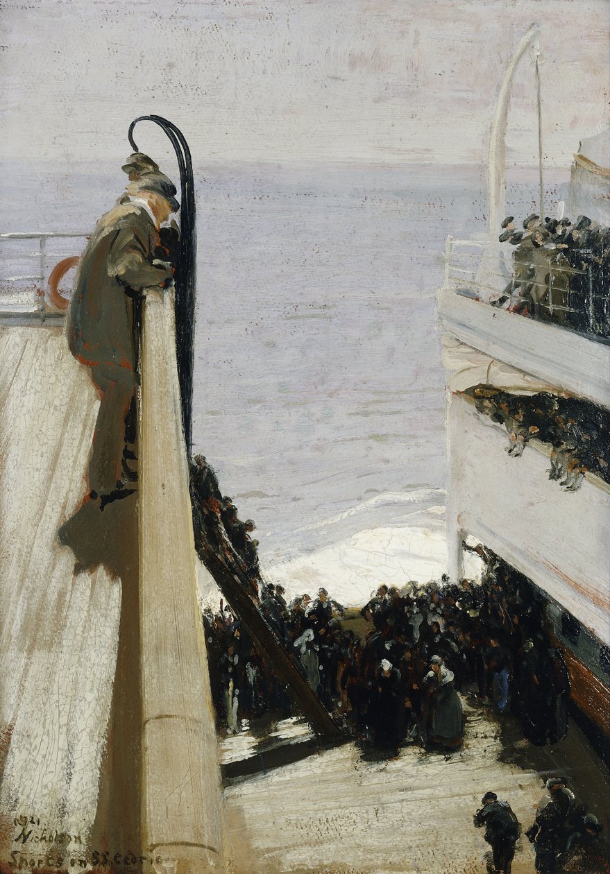 Sport på S.S. Cedric av William Nicholson