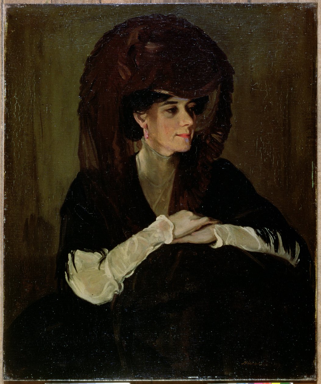 The Brown Veil (olje på lerret) av William Nicholson
