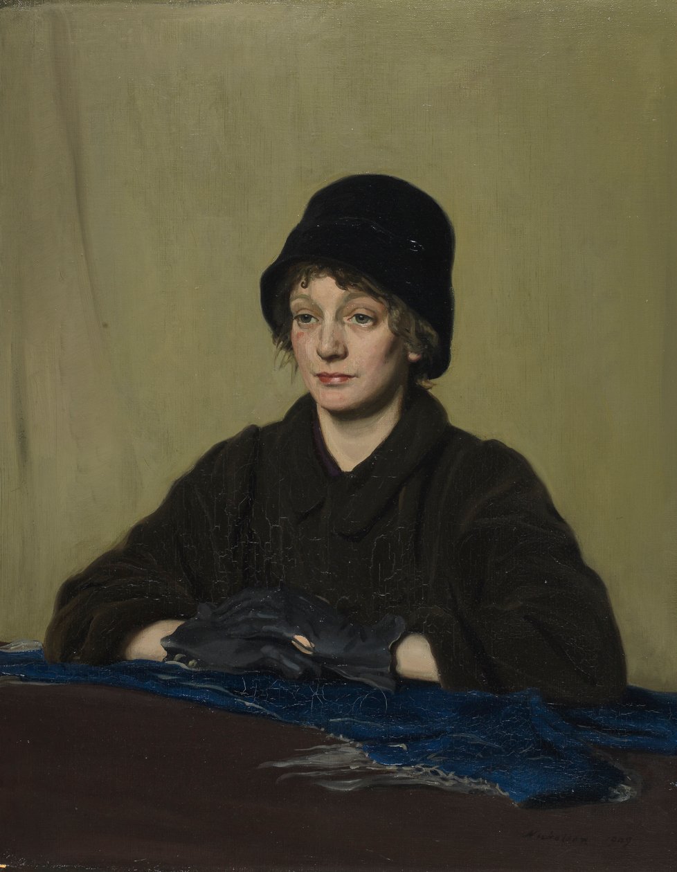 Jenta med en fillete hanske av William Nicholson