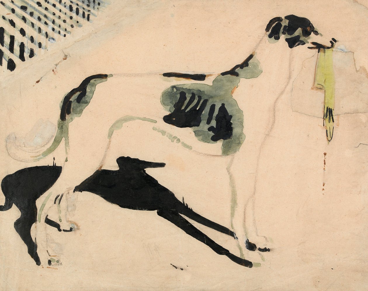 Greyhounden med hansken (akvarell og grafitt på papir) av William Nicholson