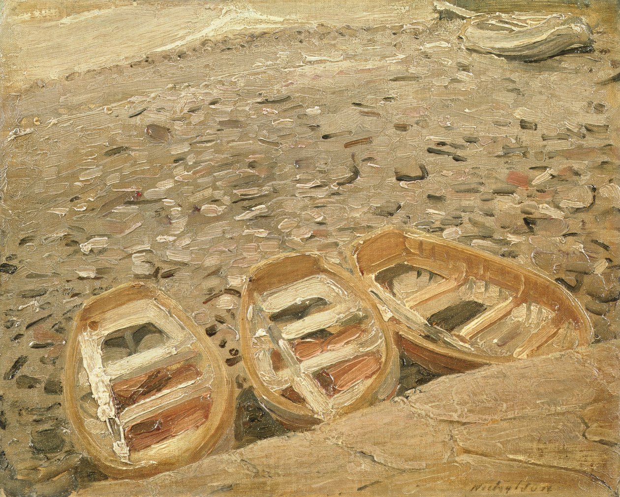 Three Boats, ca. 1928 (olje på lerret) av William Nicholson