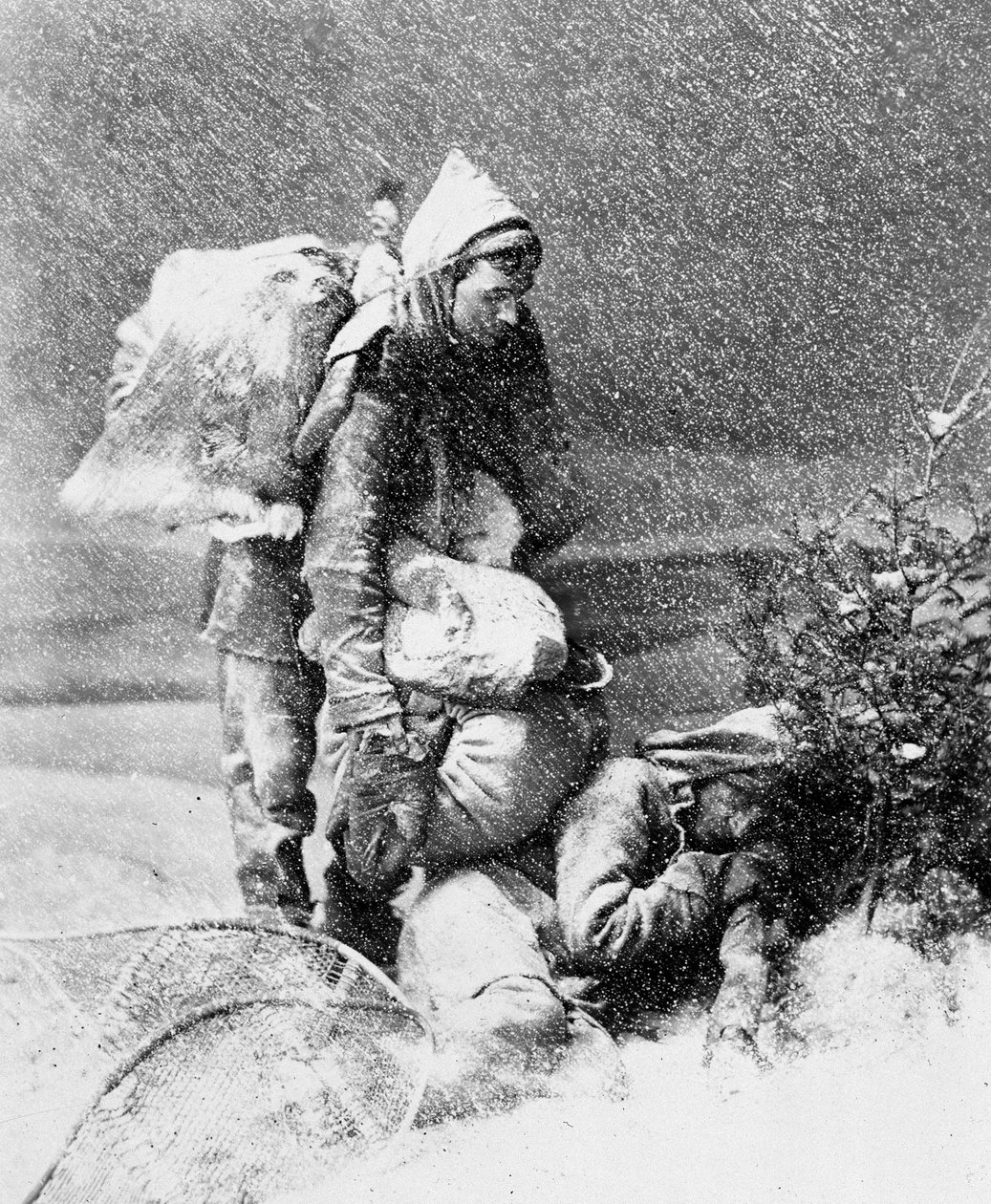 Life of the Trapper i Canada, foto av Nottman, rundt 1890. av William Notman