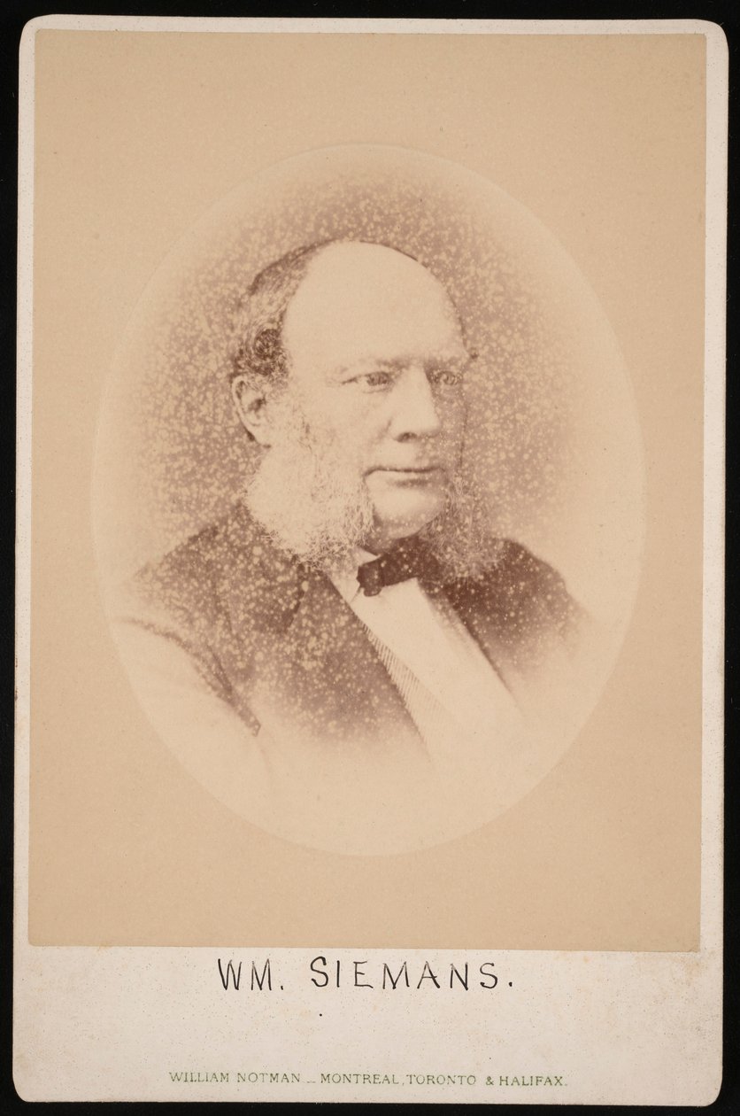 Portrett av Carl Wilhelm Siemens 1823-1883, før 1876. av William Notman