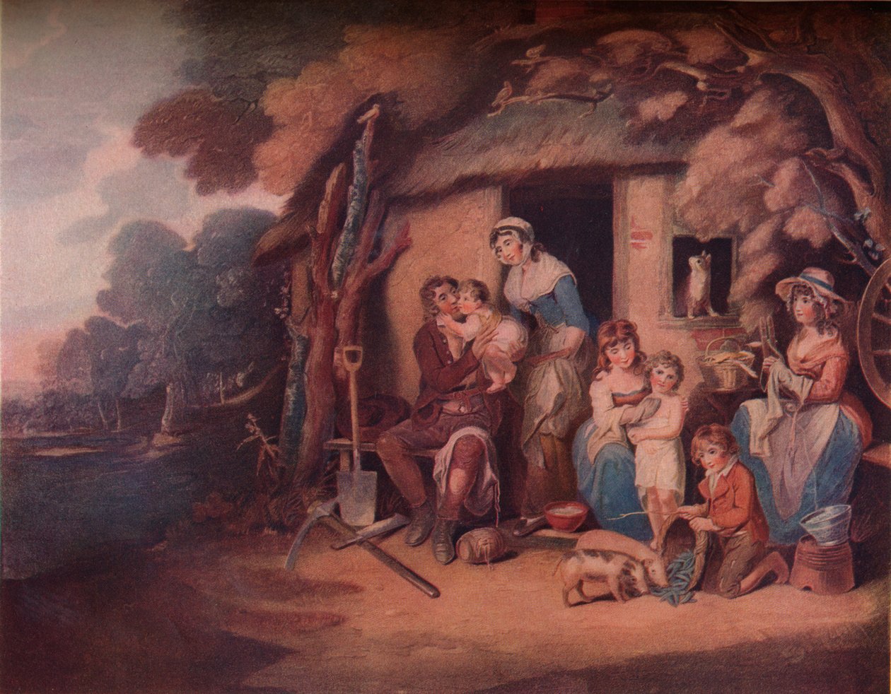 The Husbandmans - lørdag kveld: Return from Labour, c1789 av William Nutter
