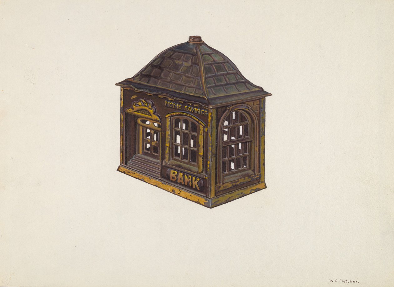 Boligsparebank, ca. 1940. av William O. Fletcher