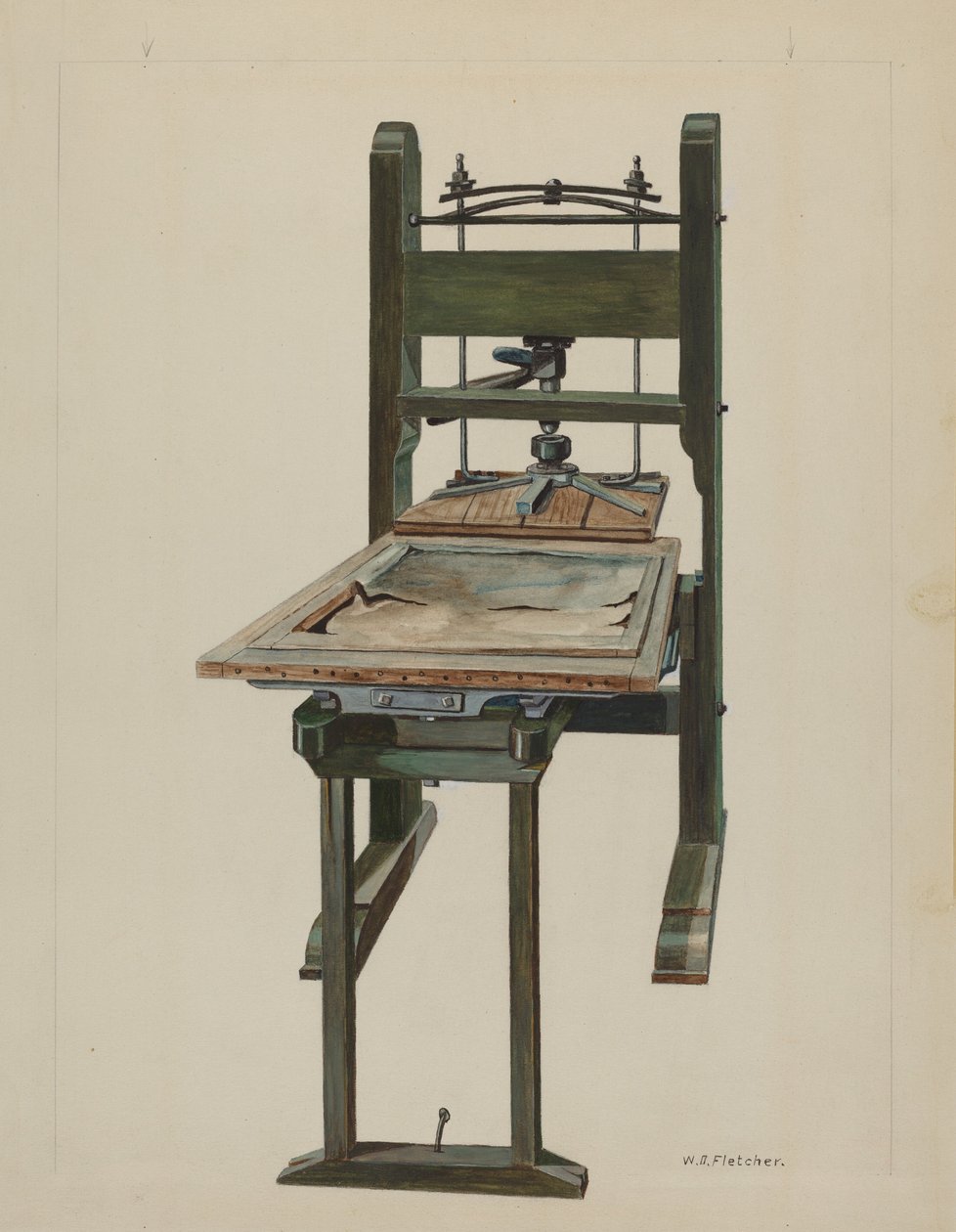 Trykk, c. 1937. av William O. Fletcher