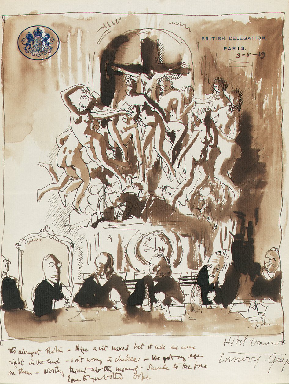 På fredskonferansen i Paris av William Orpen