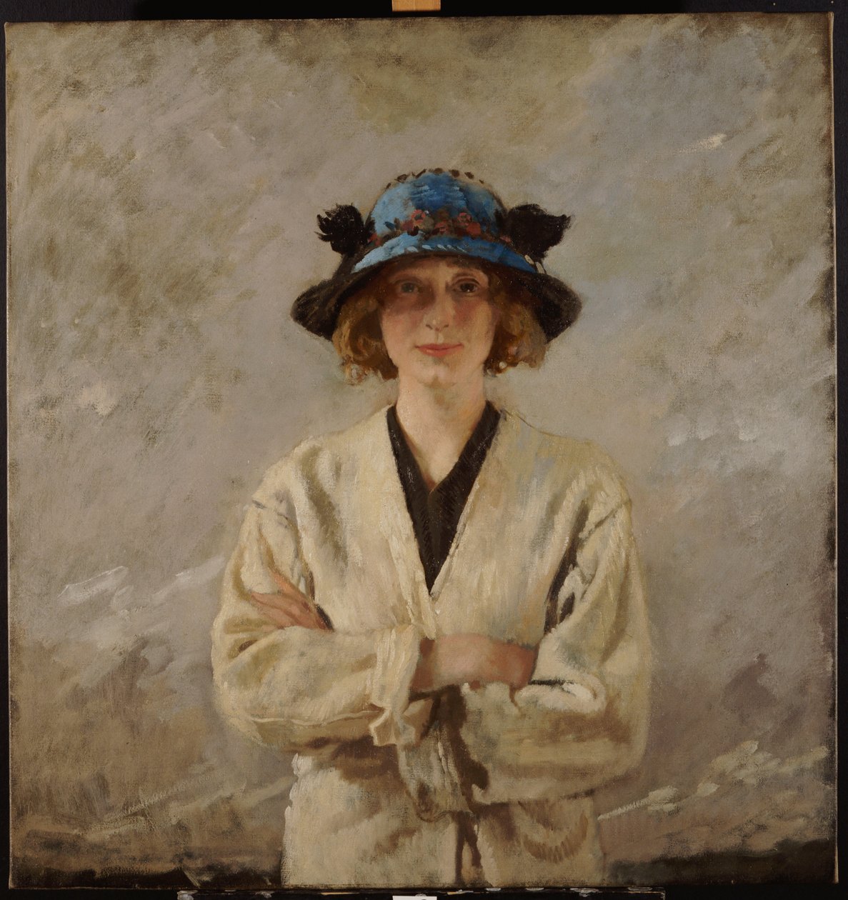 Jente i en blå hatt, 1912 av William Orpen