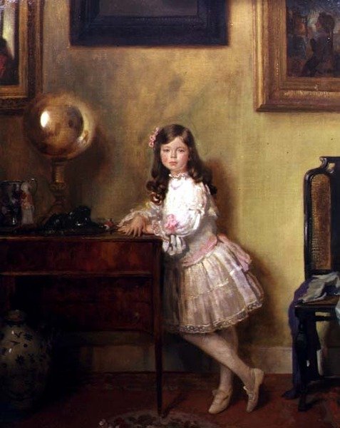 Frøken Anne Harmsworth i et interiør av William Orpen