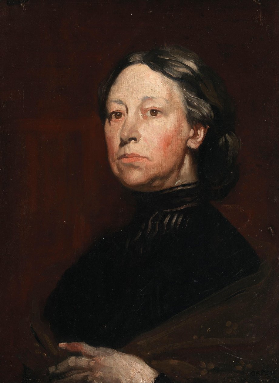 Portrett av Augusta Gregory (1852-1932), dramatiker og folklorist av William Orpen