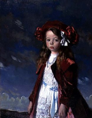 Portrett av frøken Harmsworth, utst.1933 av William Orpen