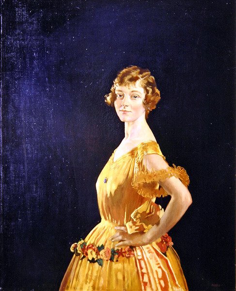 Portrett av Miss Simpson (olje på lerret) av William Orpen