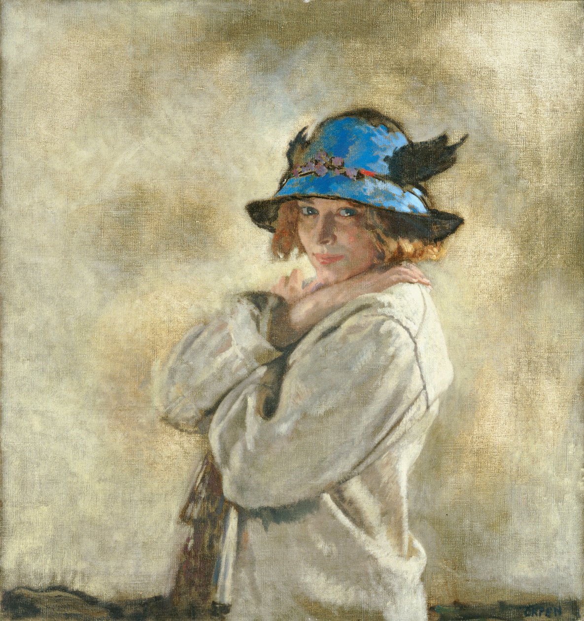 Den blå hatten, 1912 av William Orpen