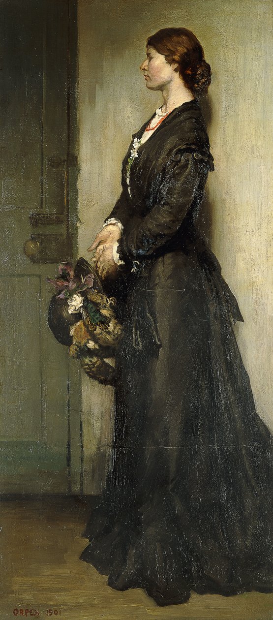 The Lady in Black, 1901 av William Orpen