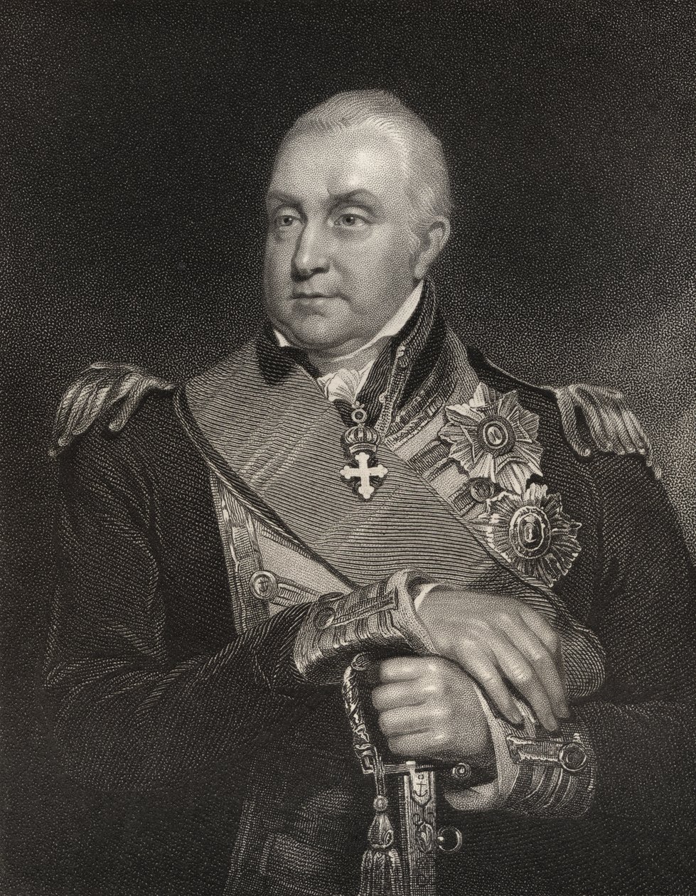 Admiral Edward Pellew, gravert av William Holly (1807-71) fra 