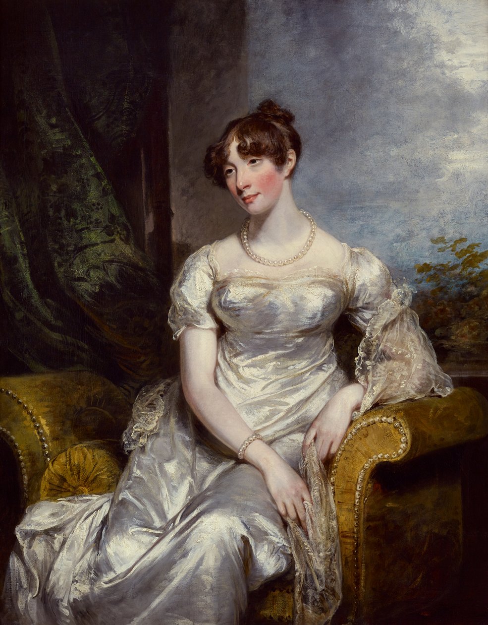 Portrett av Louisa, Lady Lovaine, senere grevinne av Beverley (olje på lerret) av William Owen