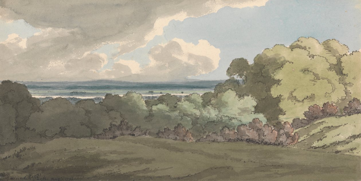 Utsikt over Themsen for Greenwich Park av William P. Sherlock