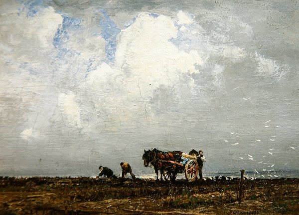 Gathering Wrack, 1900-tallet (olje på lerret) av William Page Atkinson Wells